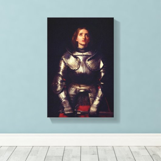 Joan of Arc van John Everett Millais Canvas Afdruk (Insitu (Houten vloer))