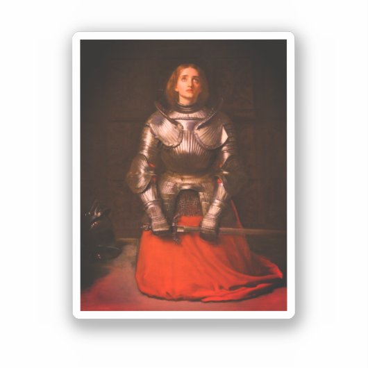 Joan of Arc van John Everett Millais Sticker (Voorkant)