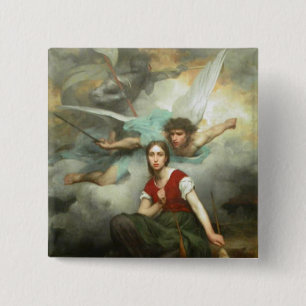 Joan of Arc Vierkante Button 5,1 Cm