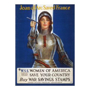 Joan of Arc World War I Koop Stamps voor oorlogsre Foto Afdruk