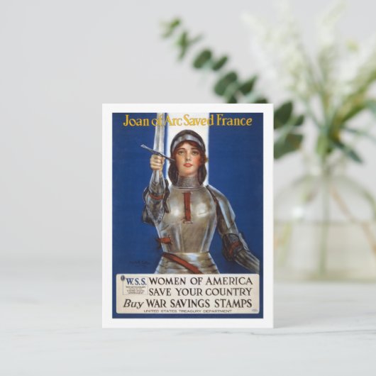 Joan_of_Arc_WWI_Propaganda Poster Briefkaart (Staand voorkant)