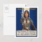 Joan_of_Arc_WWI_Propaganda Poster Briefkaart (Voorkant / Achterkant)