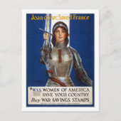 Joan_of_Arc_WWI_Propaganda Poster Briefkaart (Voorkant)