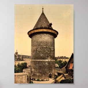 Joan of Arc's Tower, Rouen, Franse vintage Photoch Poster