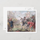 Joan van Boog (1412-31) geeft opdracht tot de Briefkaart (Voorkant / Achterkant)