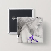 Joan Vierkante Button 5,1 Cm (Voorkant /achterkant)