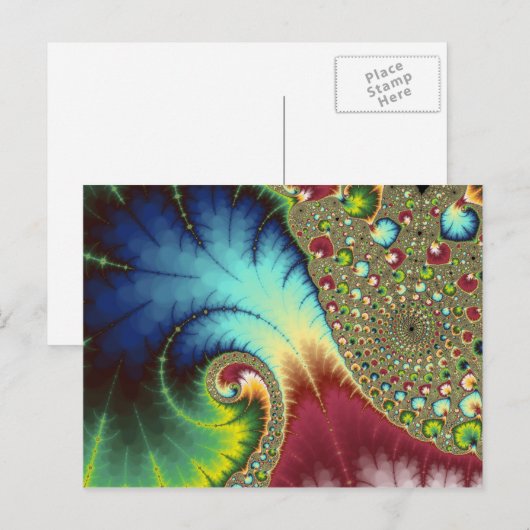 Joanie 50 Fractal Art Briefkaart (Voorkant / Achterkant)