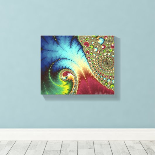 Joanie 50 Fractal Art Canvas Afdruk (Insitu (Houten vloer))