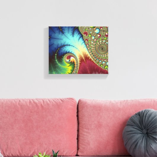 Joanie 50 Fractal Art Canvas Afdruk (Insitu (Woonkamer))