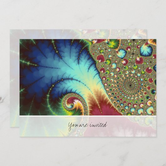 Joanie 50 Fractal Art Kaart (Voorkant / Achterkant)