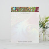 Joanie 50 Fractal Art Persoonlijk Briefhoofd (Staand voorkant)
