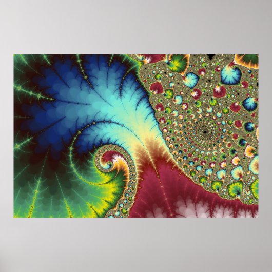 Joanie 50 Fractal Art Poster (Voorkant)