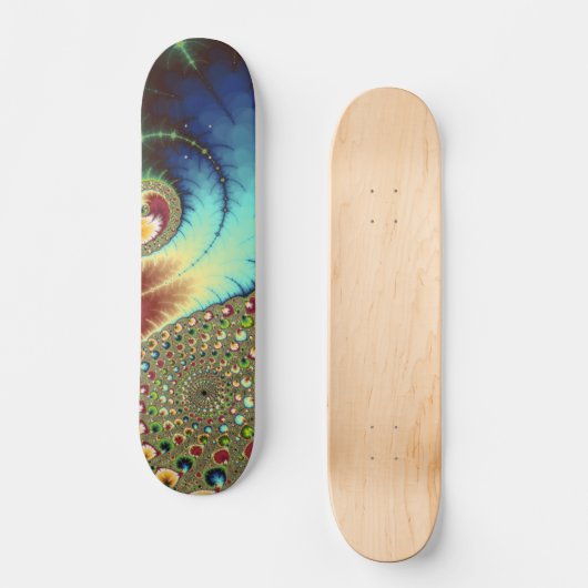 Joanie 50 Fractal Art Skateboard (Voorkant)