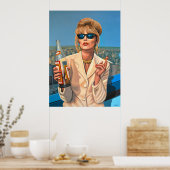 Joanna Lumley als Patsy Stone schilderij Poster (Keuken)