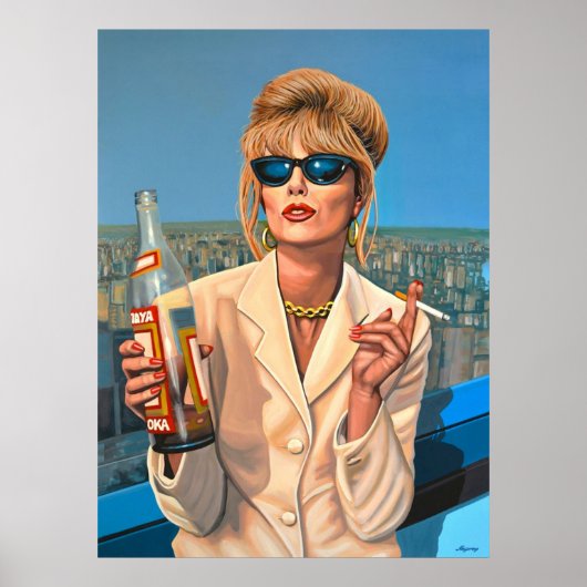 Joanna Lumley als Patsy Stone schilderij Poster (Voorkant)