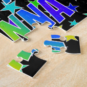 "JOANNA" voornaam, geun "HAPPY BIRTHDAY" Legpuzzel (Zijkant)