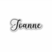 Joanne Naam - Handgeschreven kalligrafie Sticker (Voorkant)
