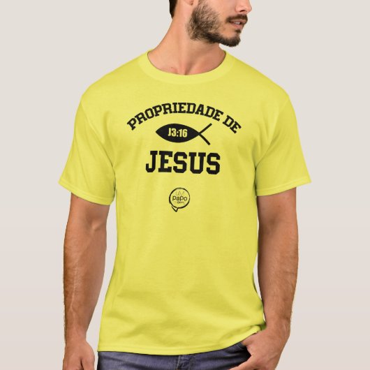 JOÃO 3:16 - Propriedade de Jesus T-shirt (Voorkant)