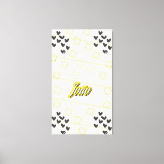 João, nome pessoal de caligrafia desenhada à mão canvas afdruk