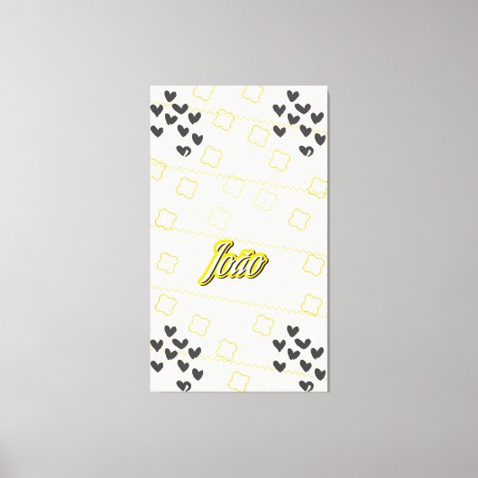 João, nome pessoal de caligrafia desenhada à mão canvas afdruk (Voorkant)
