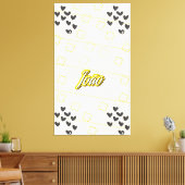 João, nome pessoal de caligrafia desenhada à mão canvas afdruk (Insitu (Woonkamer))