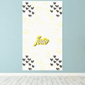 João, nome pessoal de caligrafia desenhada à mão canvas afdruk (Insitu (Houten vloer))