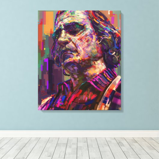 Joaquin phoenix canvas afdruk (Insitu (Houten vloer))