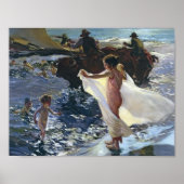 Joaquín Sorolla - Bathing Time Poster (Voorkant)