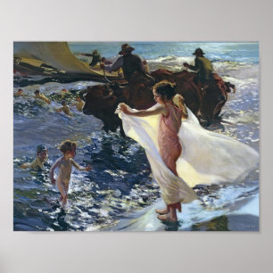 Joaquín Sorolla - Bathing Time Poster
