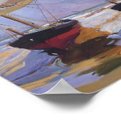 Joaquín Sorolla- Beaching Boats Poster (Hoek)