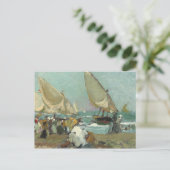 Joaquin Sorolla - Boats op het strand van Valencia Briefkaart (Staand voorkant)
