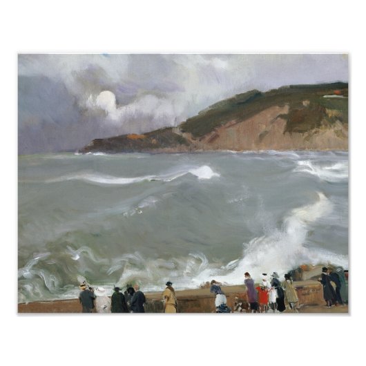 Joaquin Sorolla - Breakwater, San Sebastian Foto Afdruk (Voorkant)