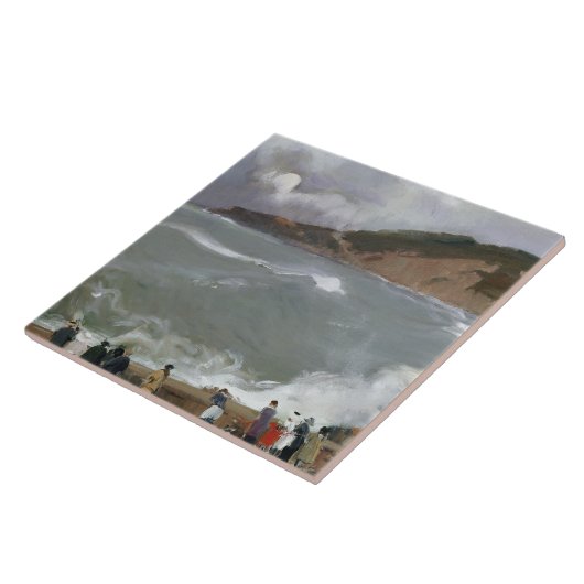 Joaquin Sorolla - Breakwater, San Sebastian Tegeltje (Zijkant)