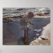 Joaquin Sorolla - Buscando Mariscos Poster (Voorkant)