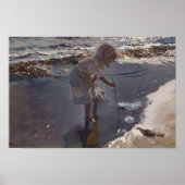 Joaquin Sorolla - Buscando Mariscos Poster (Voorkant)