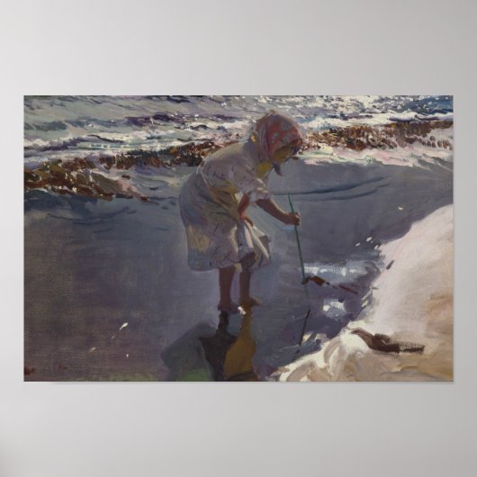 Joaquin Sorolla - Buscando Mariscos Poster (Voorkant)