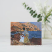 Joaquín Sorolla- Clotilde en Elena op de Rocks Briefkaart (Staand voorkant)