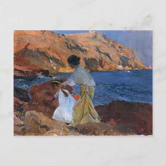 Joaquín Sorolla- Clotilde en Elena op de Rocks Briefkaart (Voorkant)