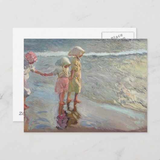 Joaquin Sorolla - De drie zussen Briefkaart (Voorkant / Achterkant)