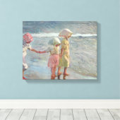 Joaquin Sorolla - De drie zussen Canvas Afdruk (Insitu (Houten vloer))