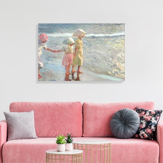 Joaquin Sorolla - De drie zussen Canvas Afdruk (Insitu (Woonkamer))
