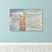 Joaquin Sorolla - De drie zussen Canvas Afdruk (Insitu (Houten vloer))