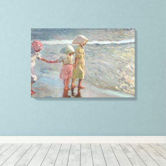 Joaquin Sorolla - De drie zussen Canvas Afdruk (Insitu (Houten vloer))