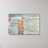 Joaquin Sorolla - De drie zussen Canvas Afdruk (Voorkant)