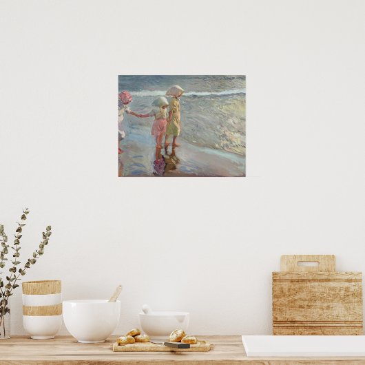 Joaquin Sorolla - De drie zussen Poster (Keuken)