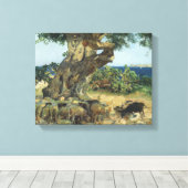 Joaquin Sorolla - de Johannesbroodboom Canvas Afdruk (Insitu (Houten vloer))