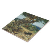 Joaquin Sorolla - de Johannesbroodboom Tegeltje (Zijkant)