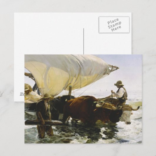 Joaquin Sorolla - De terugkeer van Gevist Briefkaart (Voorkant / Achterkant)