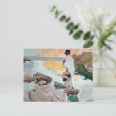 Joaquin Sorolla - Elena at Cala de San Vicente Briefkaart (Staand voorkant)