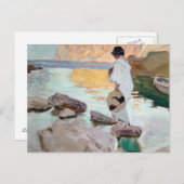 Joaquin Sorolla - Elena at Cala de San Vicente Briefkaart (Voorkant / Achterkant)